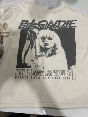 Zara Blondie Graphic Tee in Cream